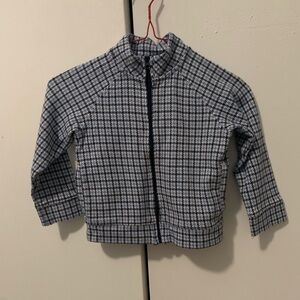 Janie and Jack Houndstooth Jacquard Mock Neck Jacket